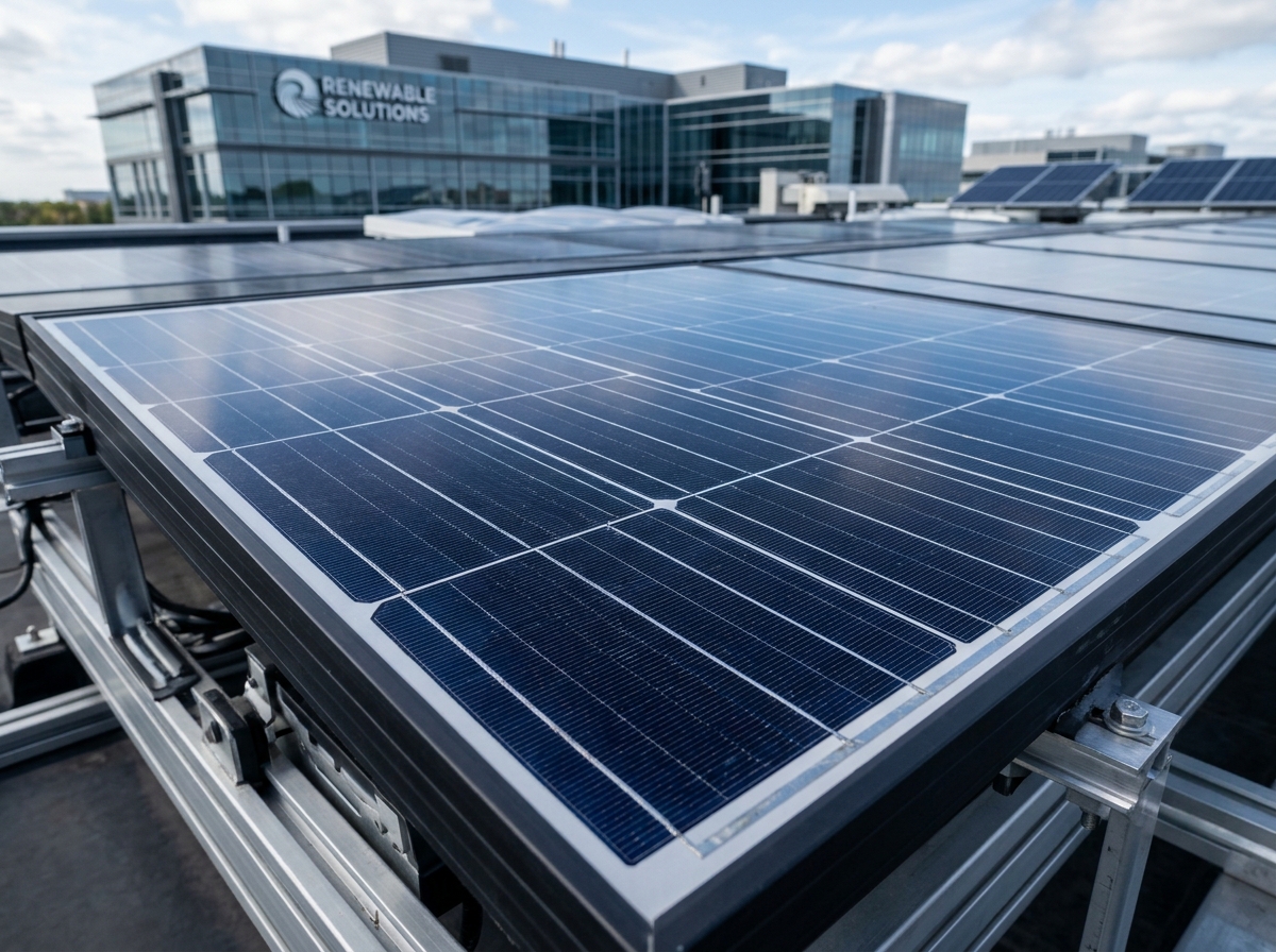 Dettaglio pannelli fotovoltaici SEAC